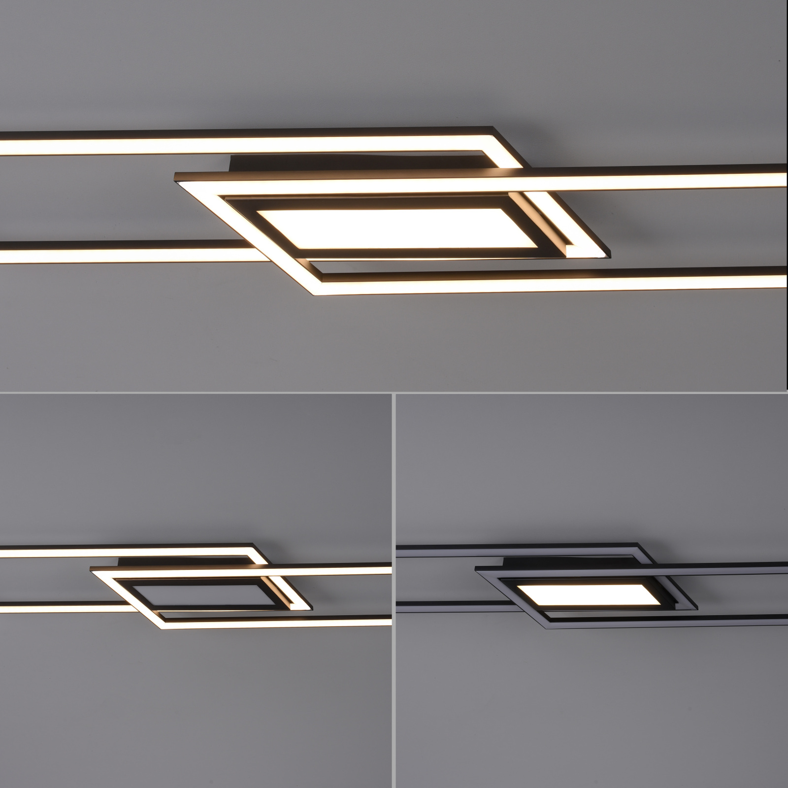 LED-Deckenleuchte - schwarz - separat steuerbar - 100 cm