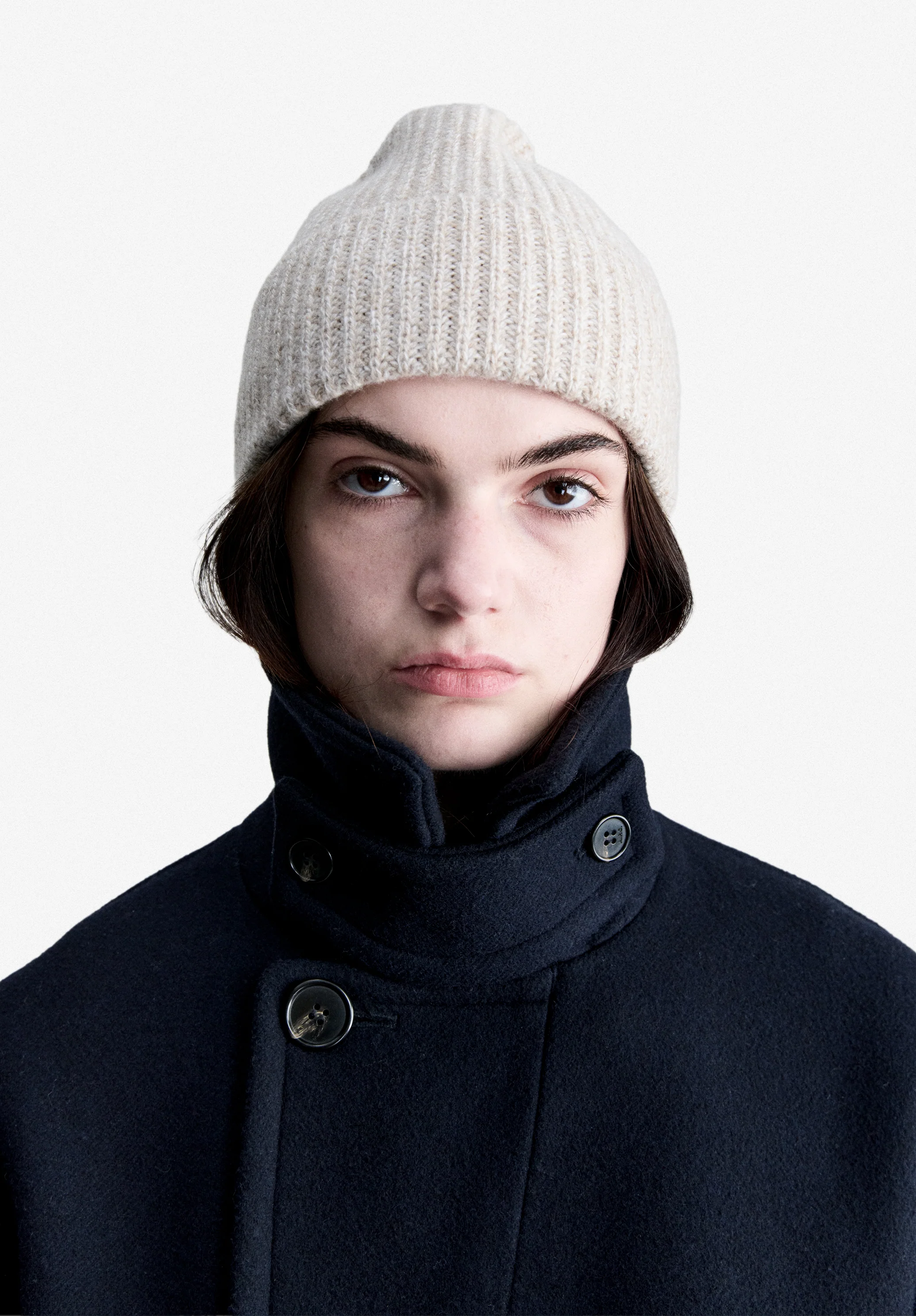 Bonnet en cachemire - Beige chine