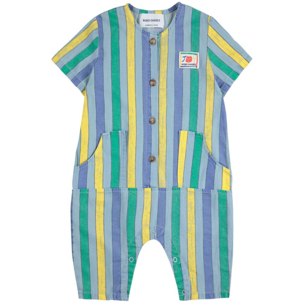 Køb Bobo Choses Multicolor Multicolor Stripes Denim Overall
