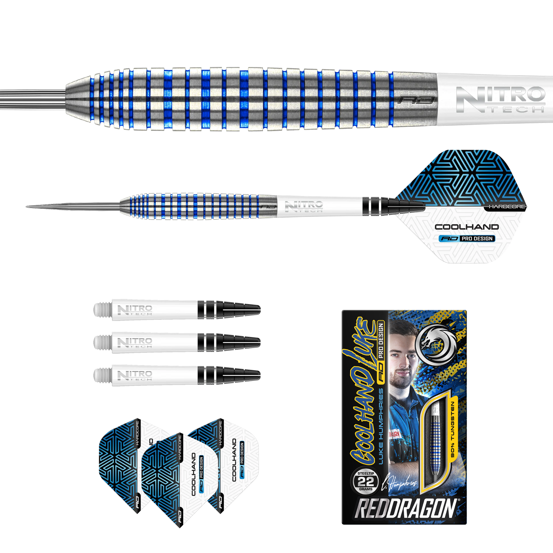 Red Dragon - Luke Humphries TX3 Cool Blue SE - Steeldart
