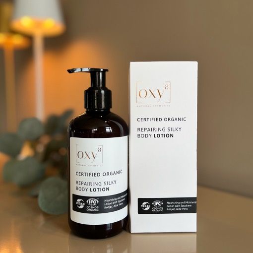 oxy8 Naturkosmetik REPAIRING SILKY BODY LOTION  Anti Aging-Beruhigt auch Neurodermitis & Psoriasis