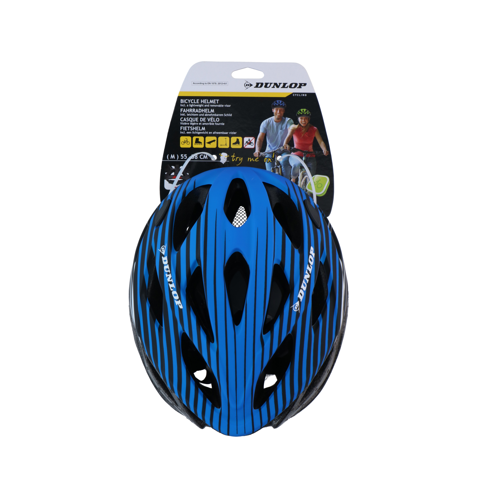 Velohelm DUNLOP 55 - 58 cm blau