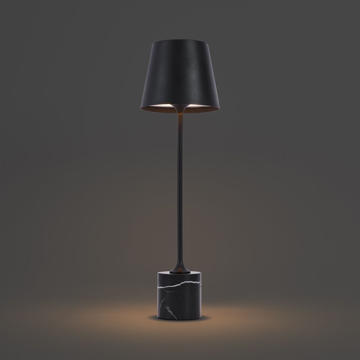 Moderne tafellamp zwart 37cm incl. LED dimbaar IP54 oplaadbaar - Topi