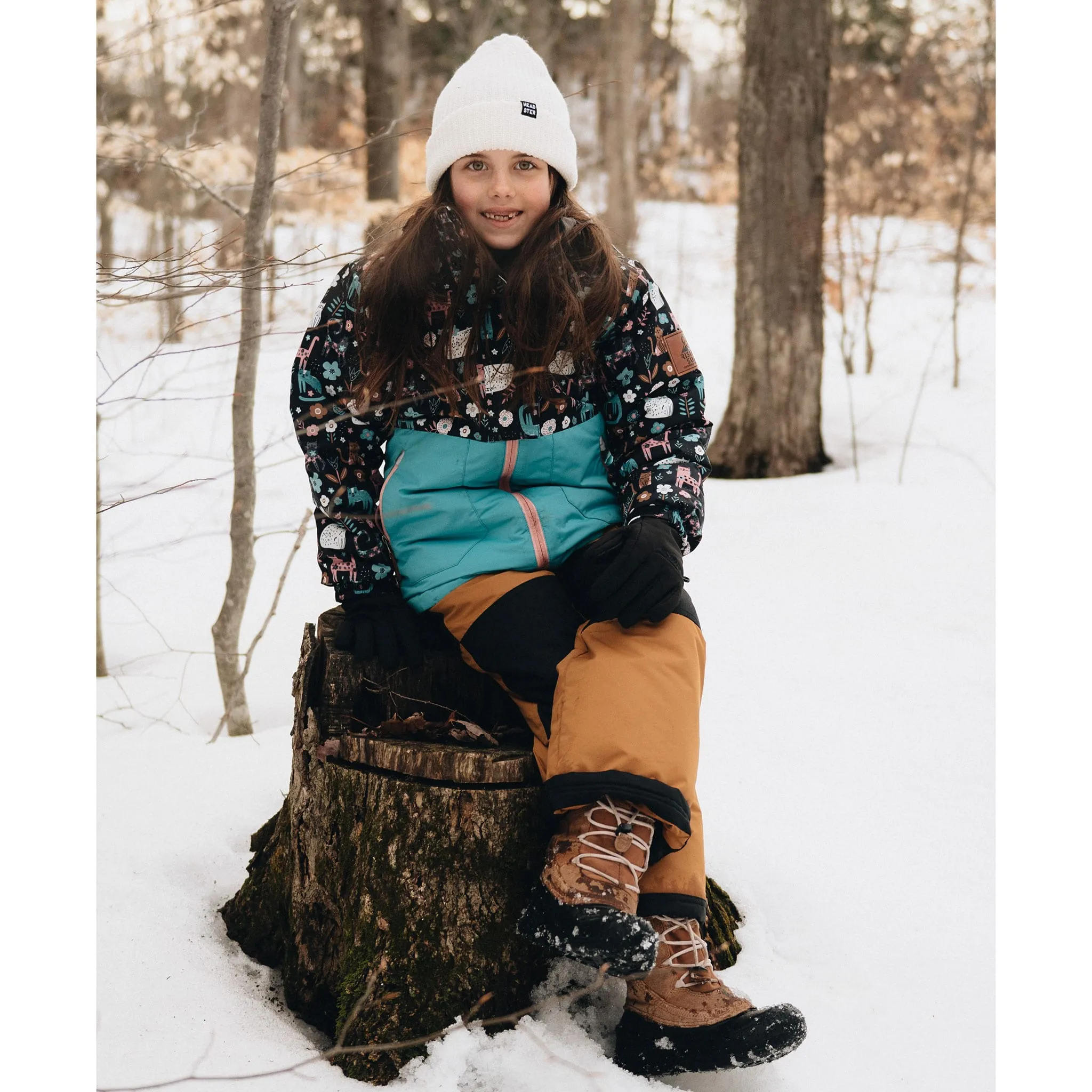 Rising Sun Habit de Neige Imprimé Chat 4-14ans