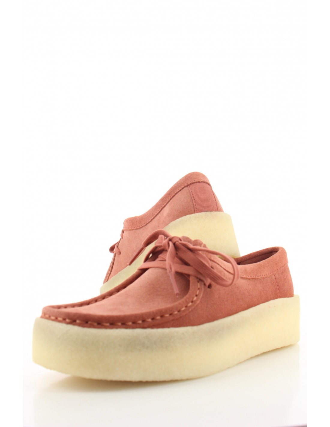 clarks Derbies Femme Wallabee Cup Terracotta Daim