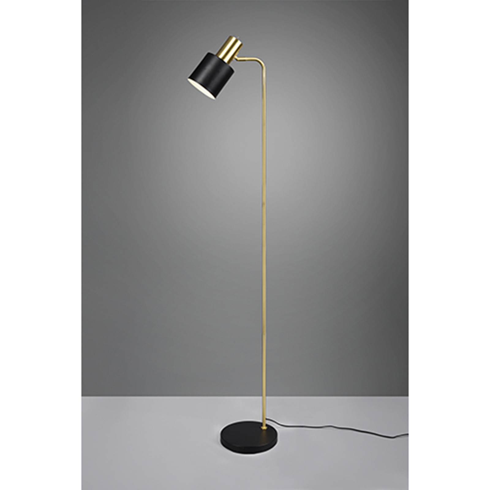 Stehleuchte - schwarz-gold - 150 cm