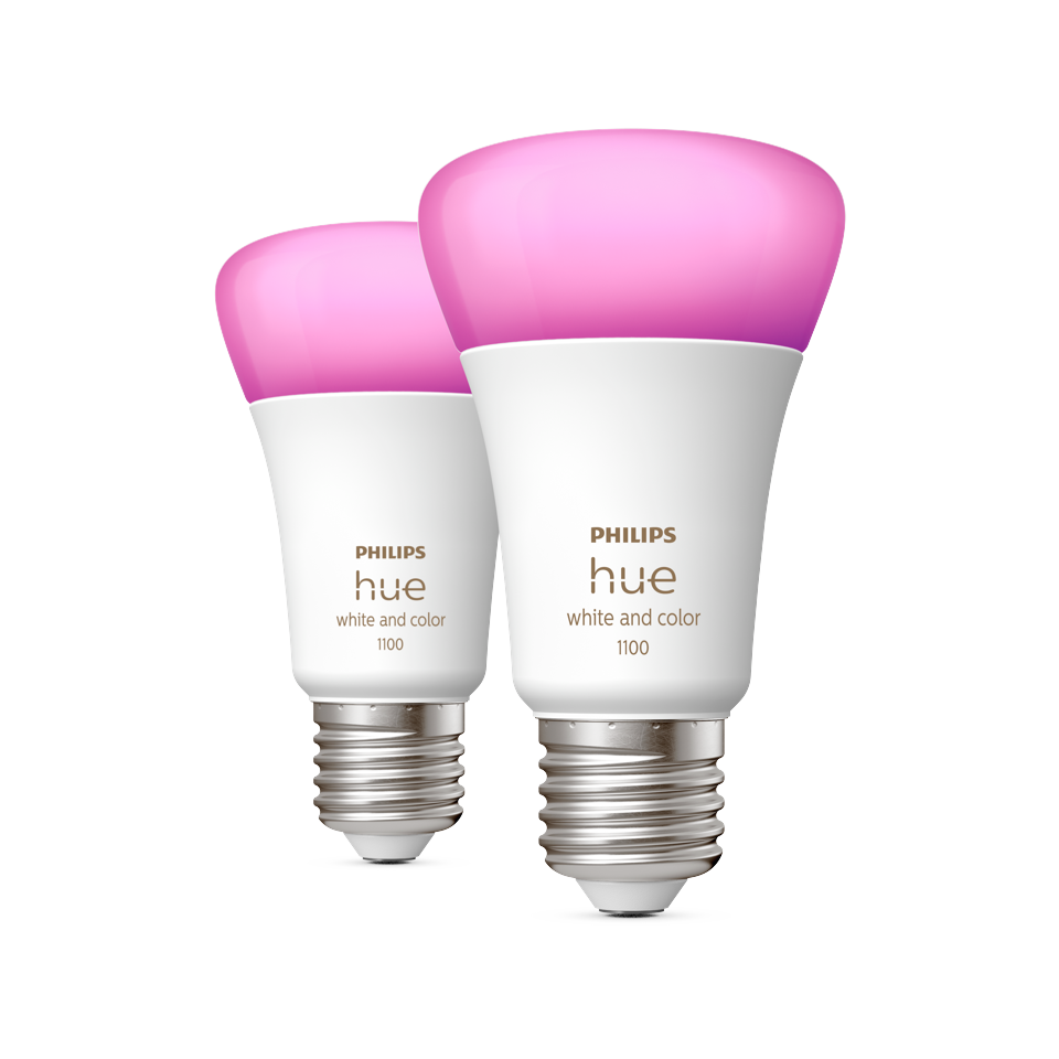 Philips Hue - Color A60 E27 1100 Lumen - 2-Pak White & Color Ambiance