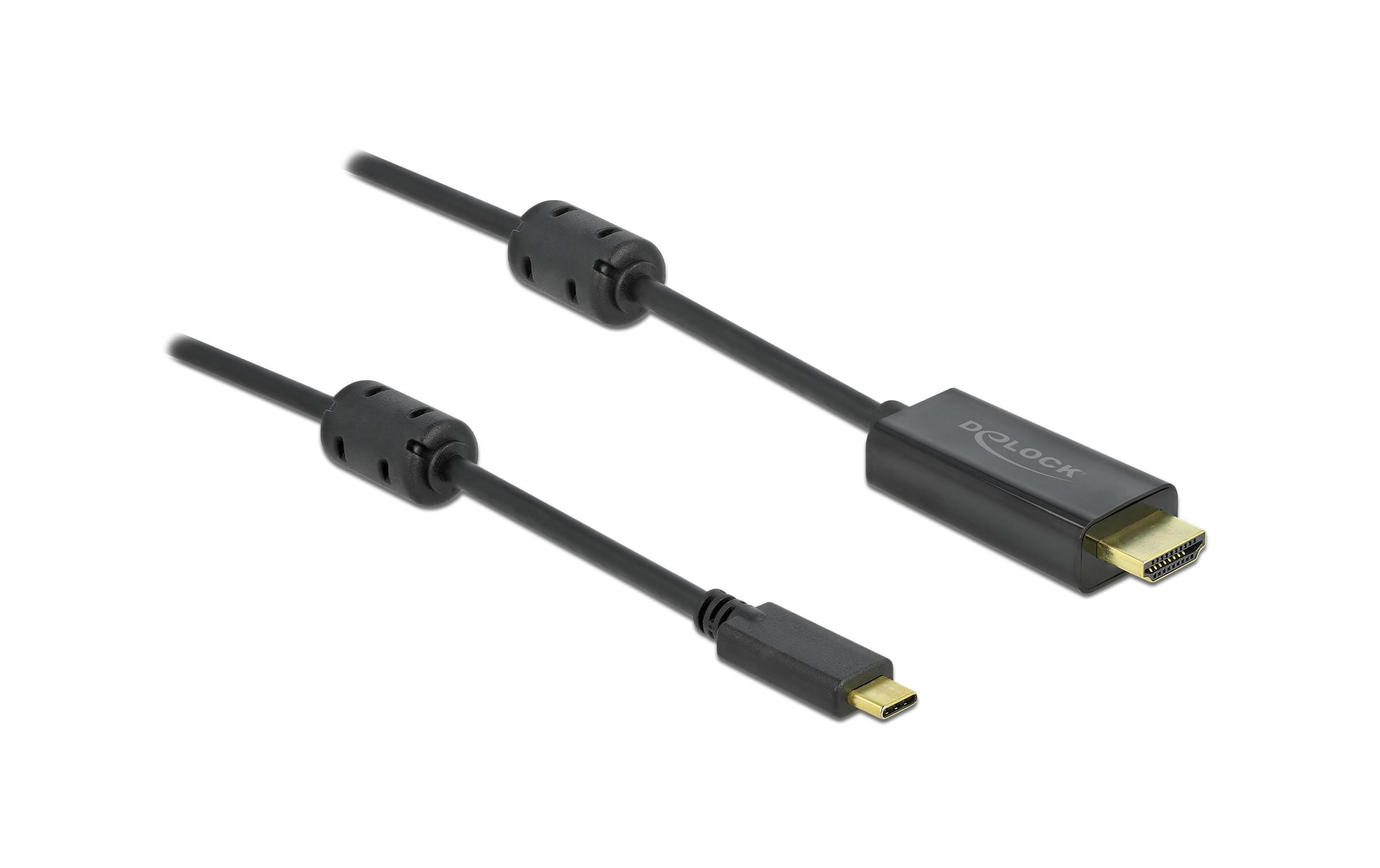 Kabel USB-C - HDMI , 4K/60Hz, aktiv, 2 mDelock Aktives USB Type-C zu HDMI Kabel (DP Alt Mode) 4K 60 Hz 2 m