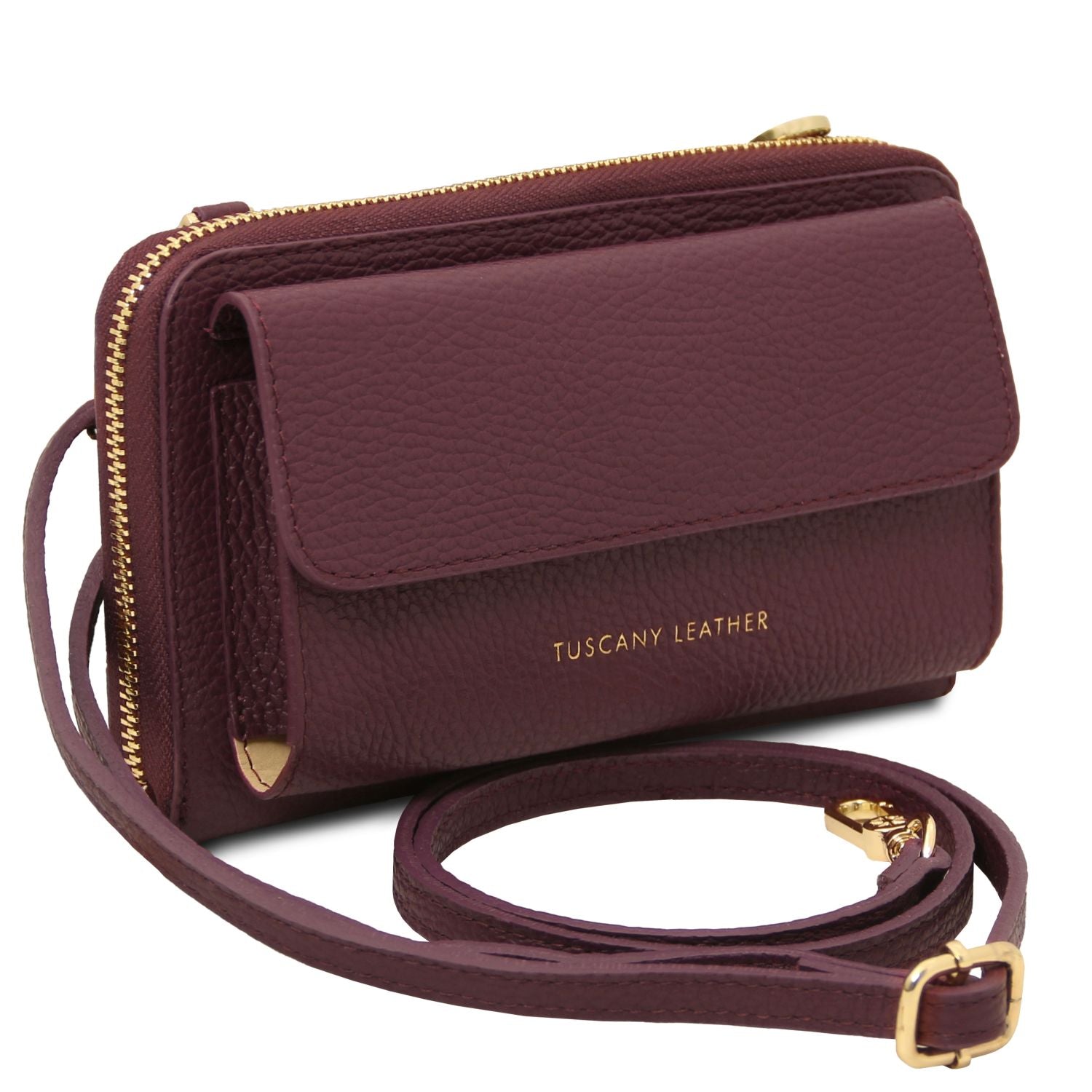 TL142433 – Urania – leren Portemonnee/phone holder with strap