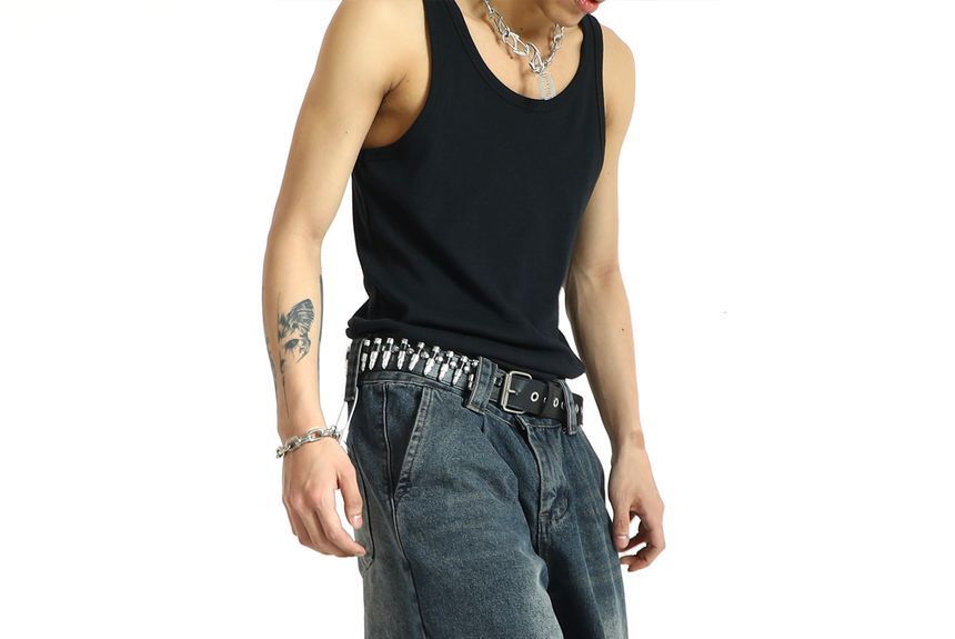 Meiksip - High-Waist Wide-Leg Jeans