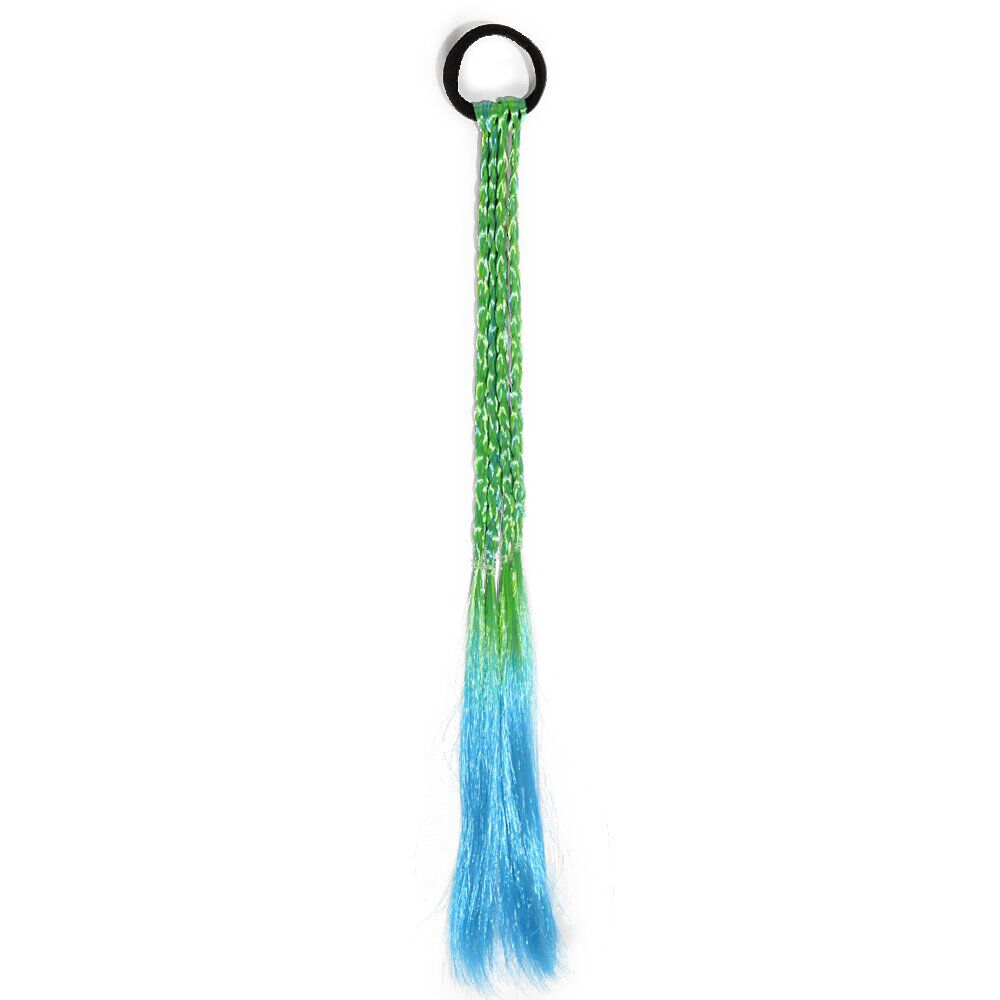 Extension élastique à cheveux avec tresses en nylon L41cm - 3 modèles