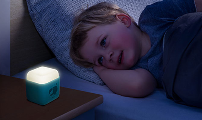 2in1 SleepLight Kinder LED Nachtlicht Baby Bett Licht Steckdosen Lampe mit Dämmerungssensor (R52401) - Grau