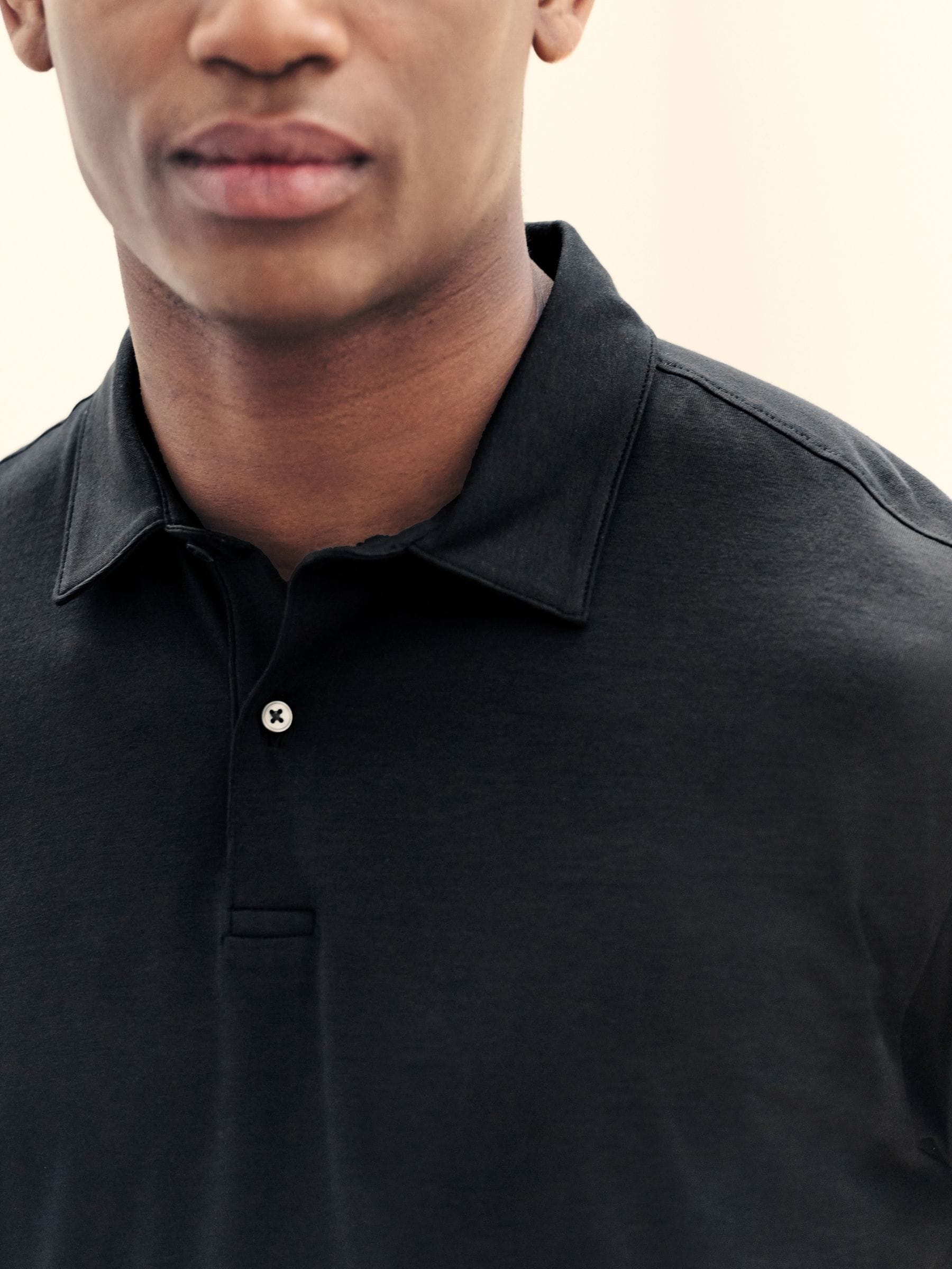 Zwart - Set van 3 jersey poloshirts met korte mouwen
