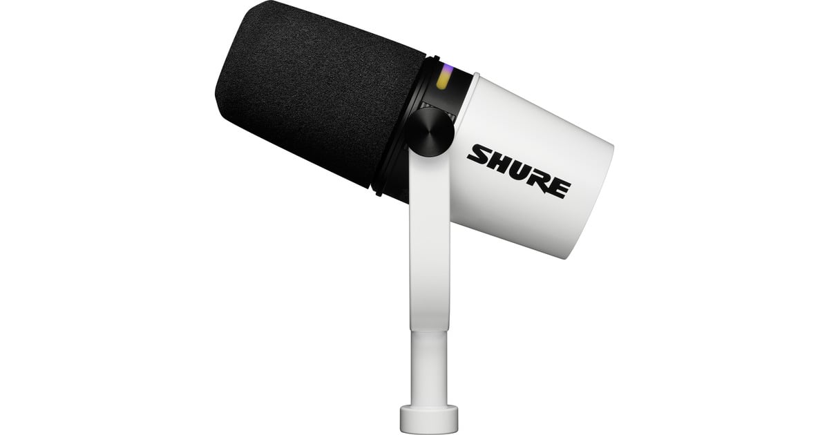 SHUREMV7+ Podcastmicrofoon  (Wit)