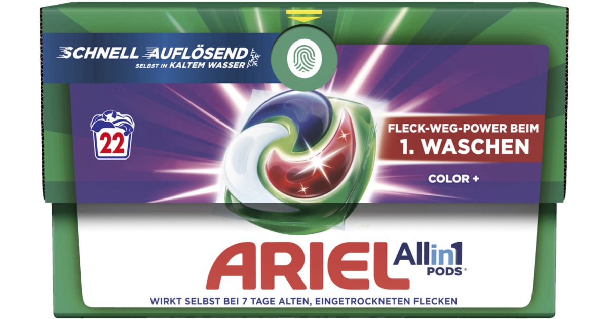 Ariel 3 in 1 Pods Colorwaschmittel 22 Waschgänge