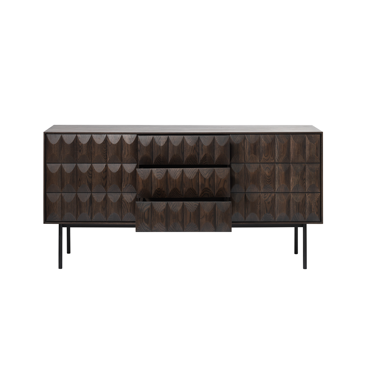 Vanja houten sideboard donkerbruin - 160 x 45 cm