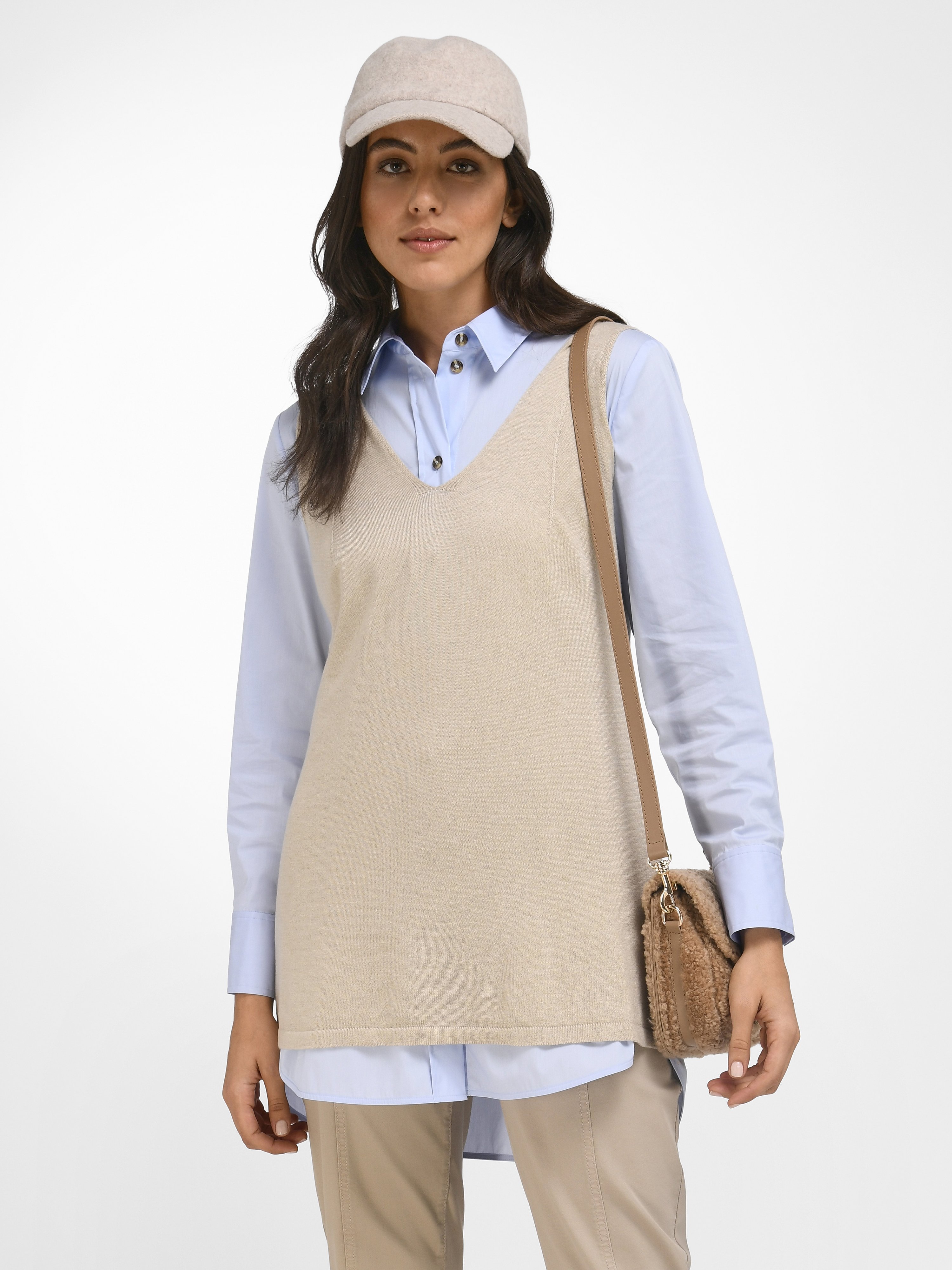 Stricktop mit V-Ausschnitt
