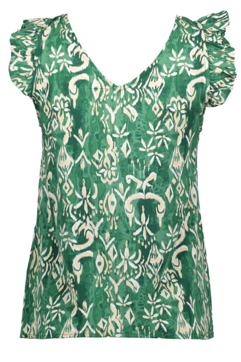 Ichi groene dames top
