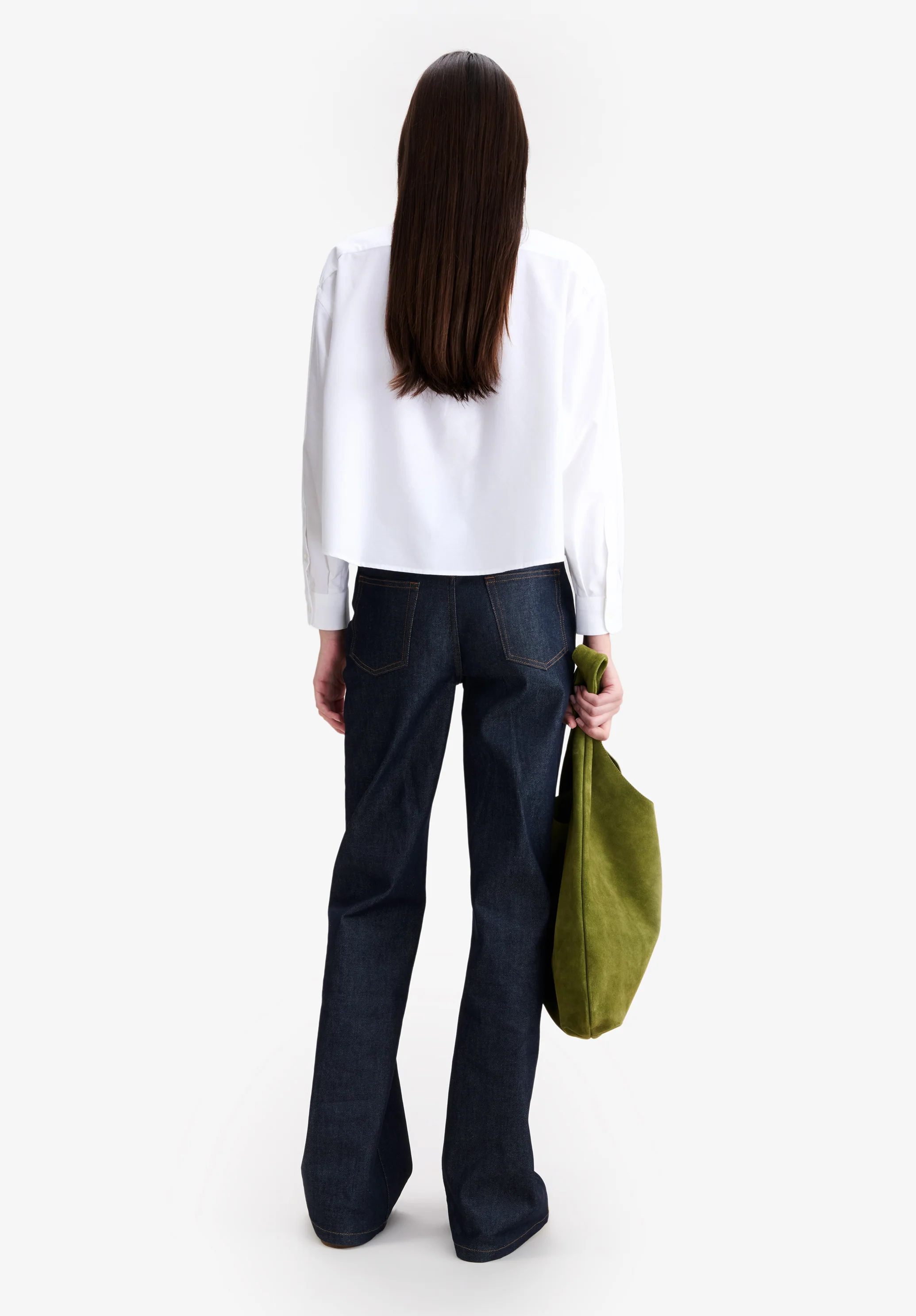 Chemise courte en oxford blanc - Blanc