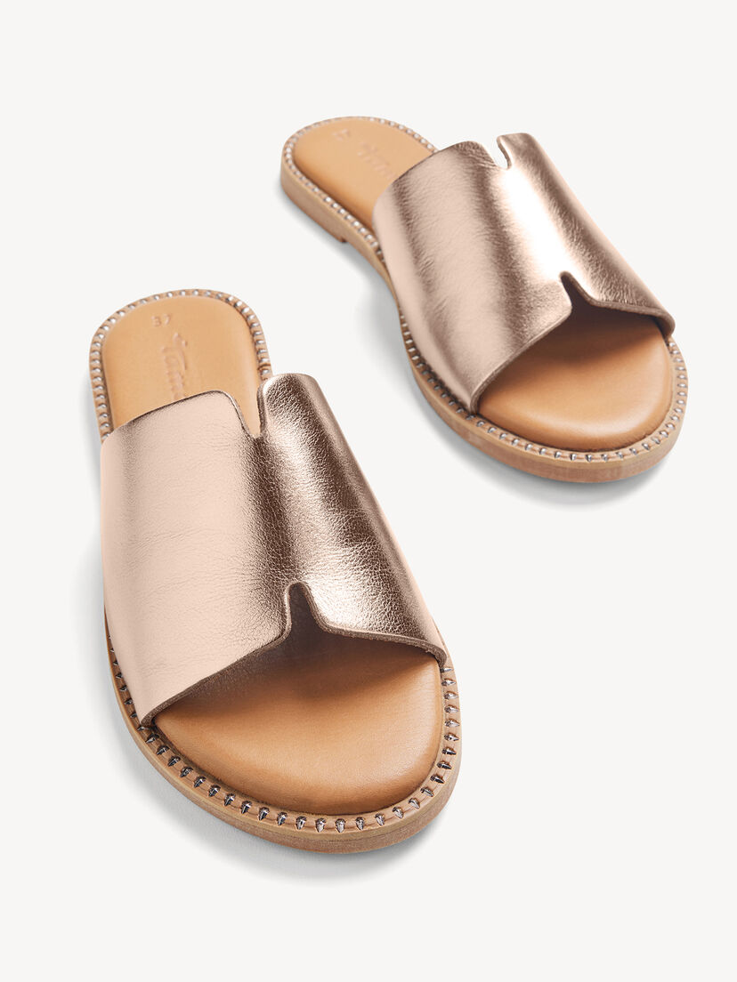 Leren Slipper - metallic
