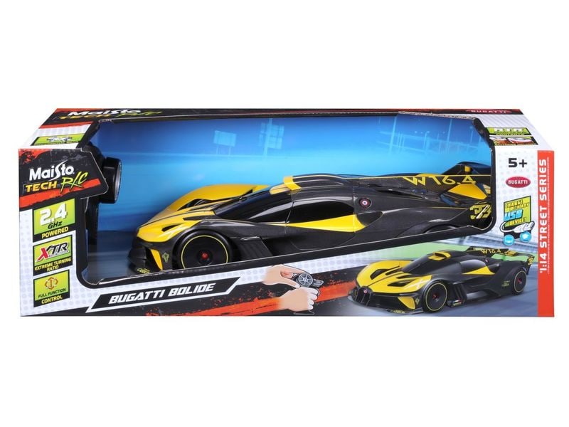 Maisto Rennwagen RC Bugatti Bolide 1/14, Gelb Ferngesteuertes Spielzeug