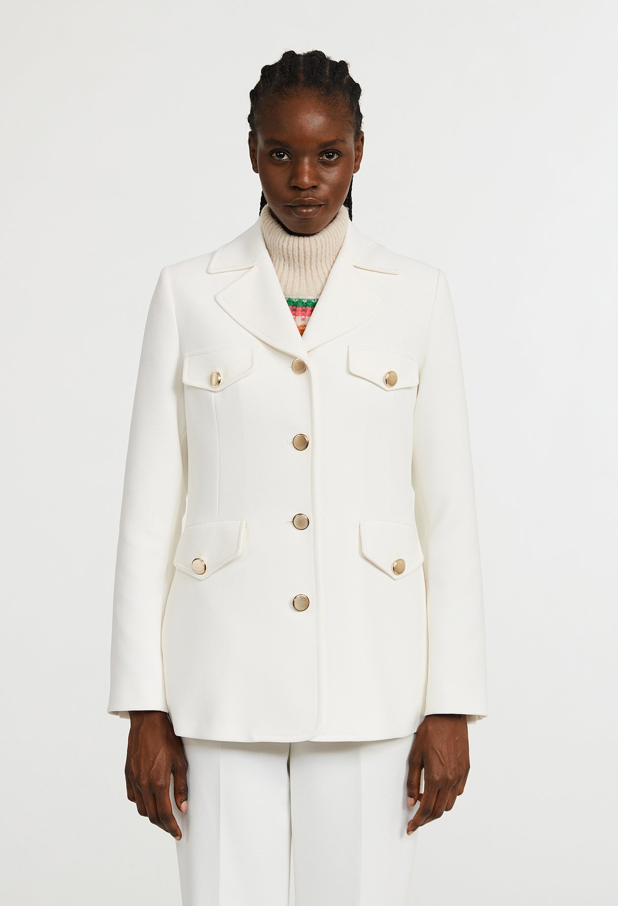 Manteau court &agrave; boutons