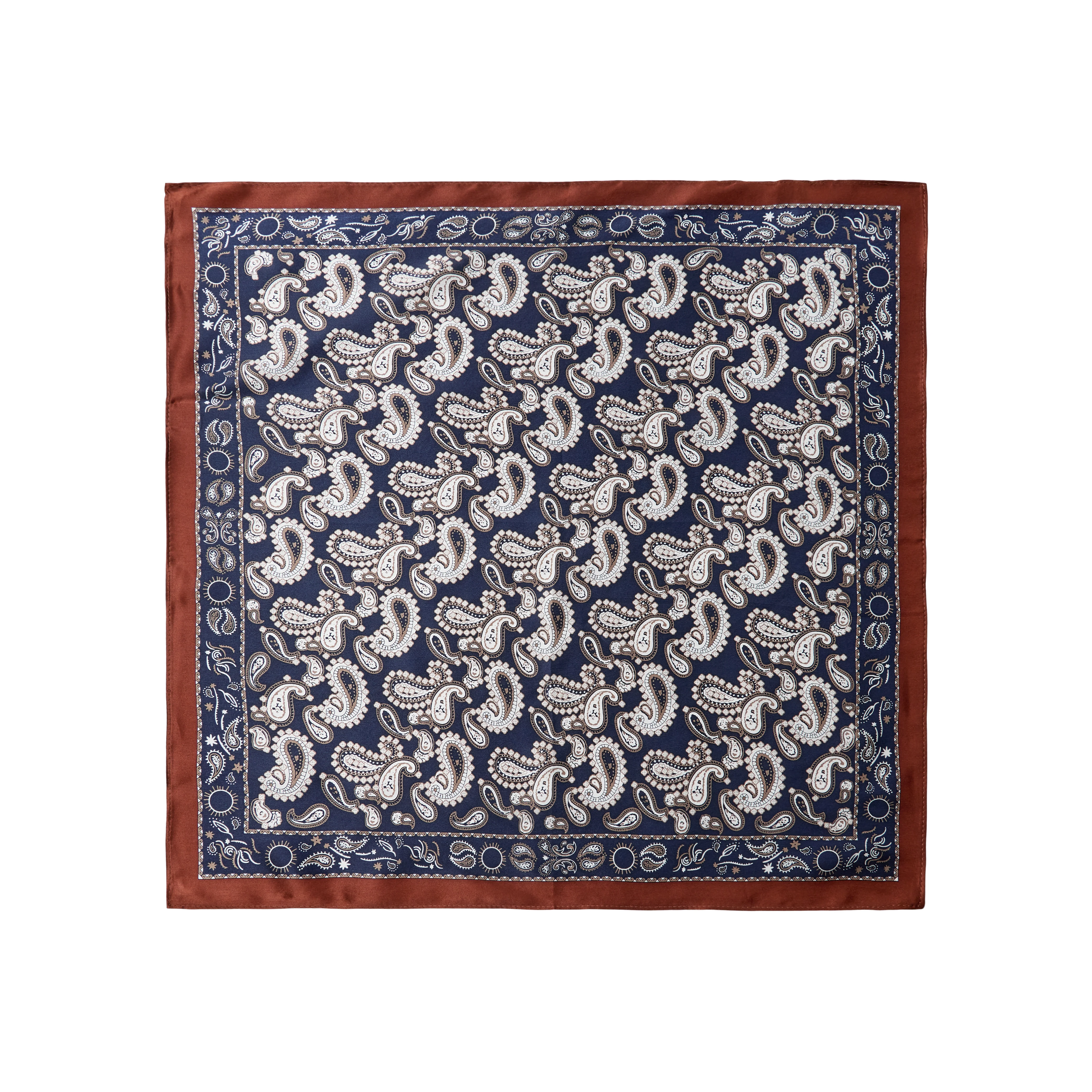 Bahne Accessories  Silketørklæde - Dark blue paisley