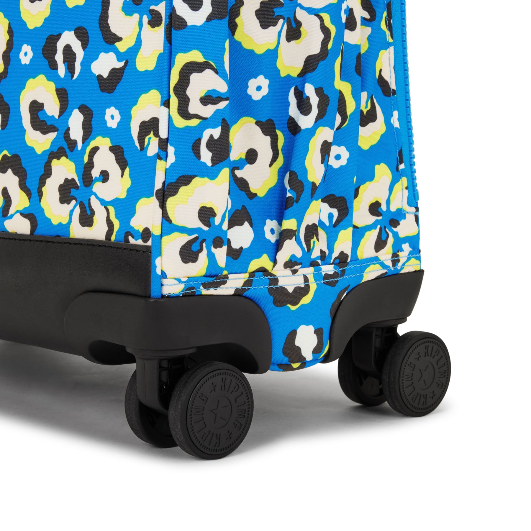 NEW STORIA Sac d'école à 4 roues pour enfants avec compartiment pour ordinateur - Leopard Floral