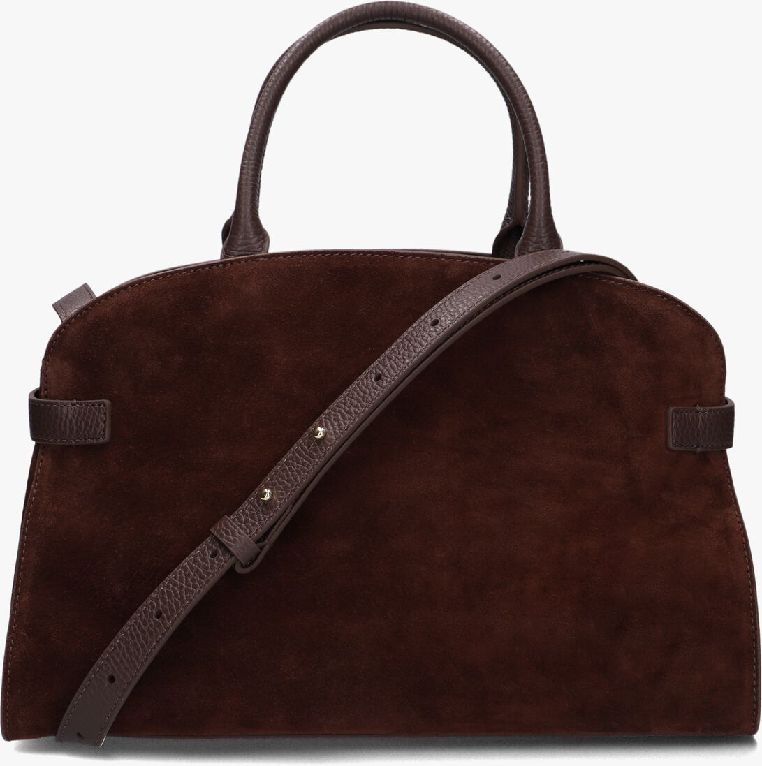 bruine coccinelle handtas sabine suede bi
