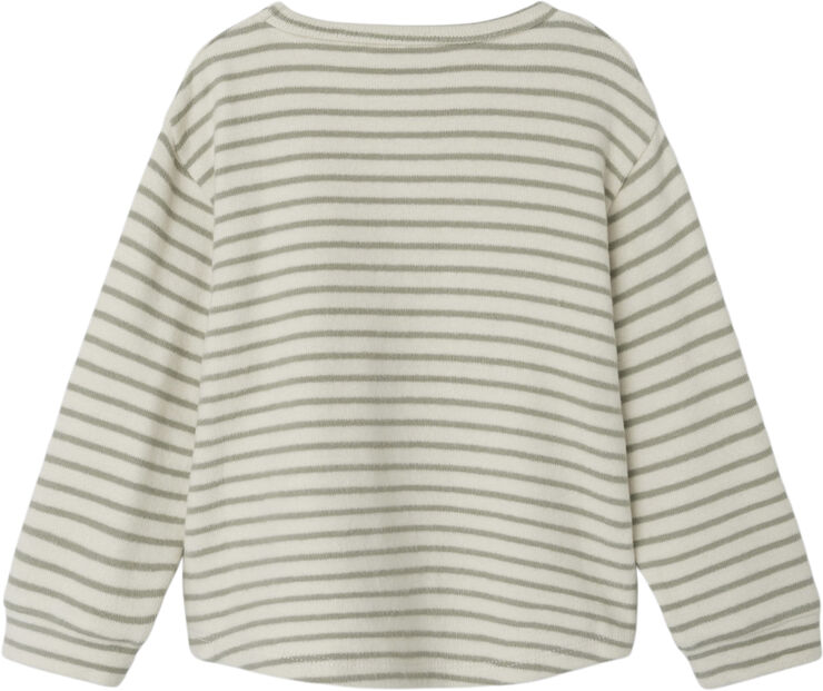 Lil' Atelier NMMTHORO LS NREG TOP STRIPE LIL Birch/seagrass