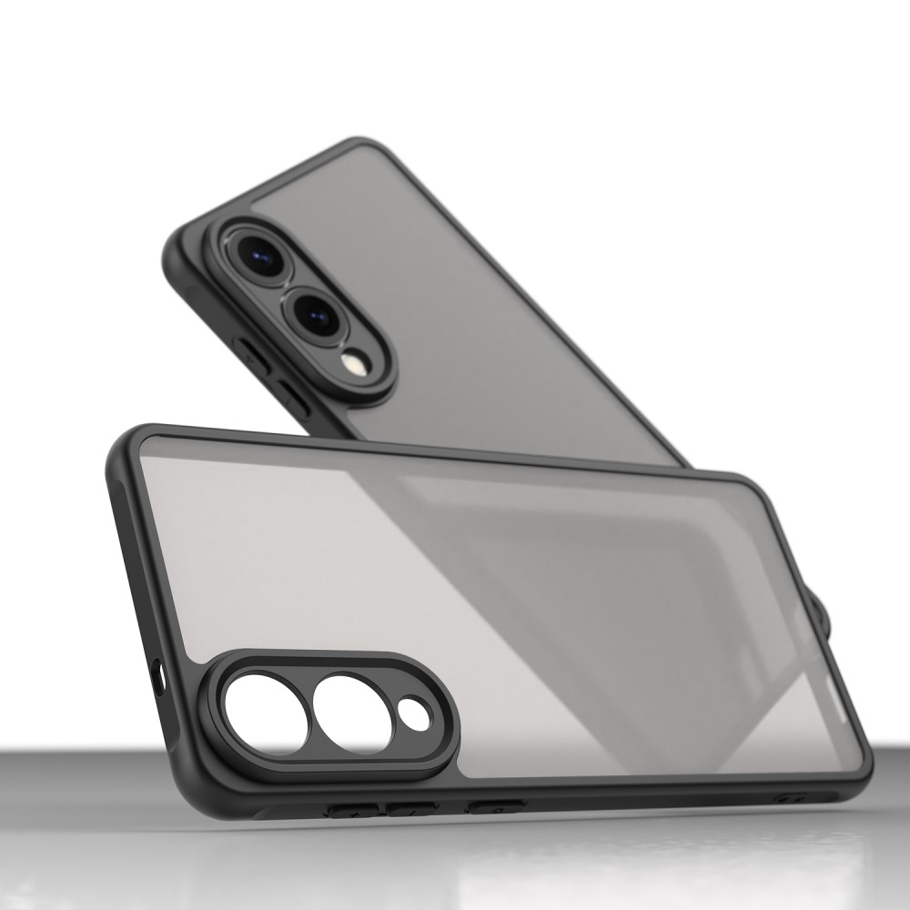 Samsung Galaxy S25 Edge Hybrid Hardcase Hülle TPU Bumper   Kunststoff Rückseite - Schwarz