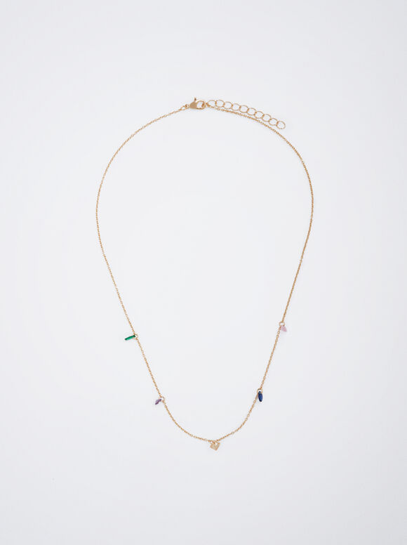 Colar com zircônias cúbicas - Multicolorido