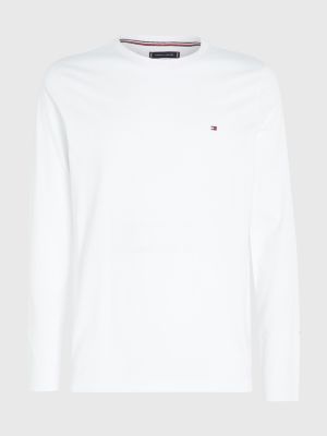 Camiseta de manga comprida com logo e corte justo