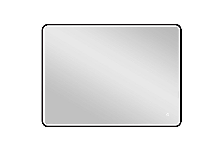 Miroir de salle de bains lumineux LED noir 60 x 80 cm, MPGlass Lyon Chic