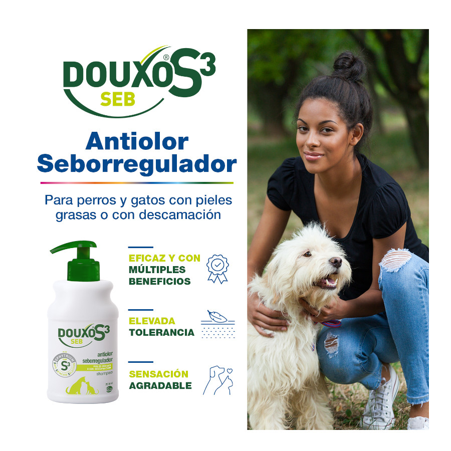 Shampoo Douxo S3 Seb para Pele Oleosa em Cães e Gatos