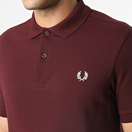 Polo Manches Courtes Plain Fred Perry M6000 Bordeaux