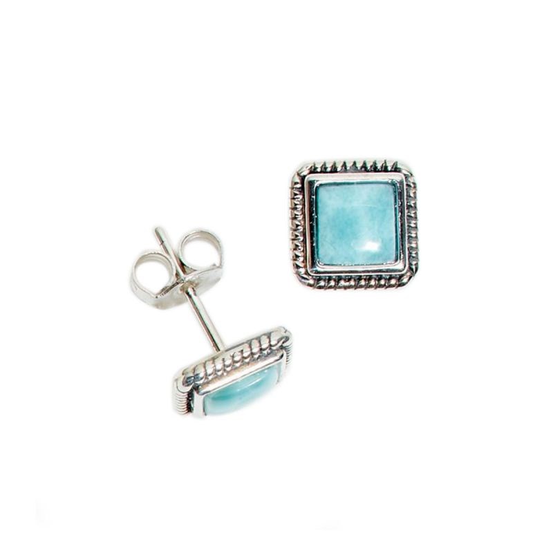Boucles d'oreilles argent massif et pierre naturelle