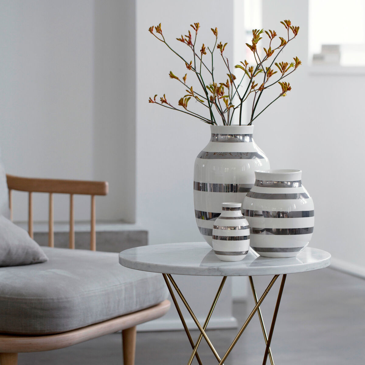 Omaggio Vase 125 mm Sølv