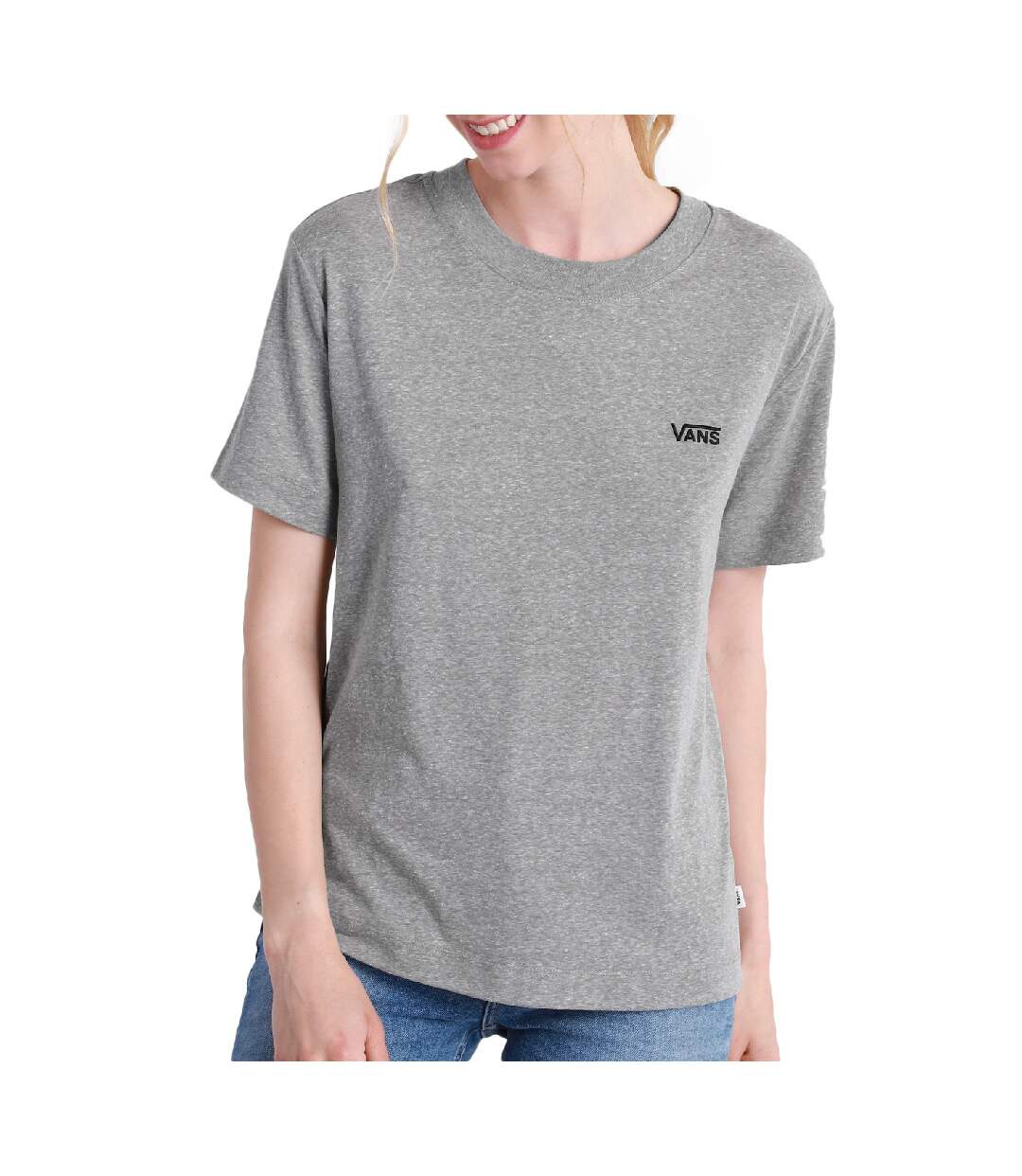 T-shirt Gris Femme Vans Boxy