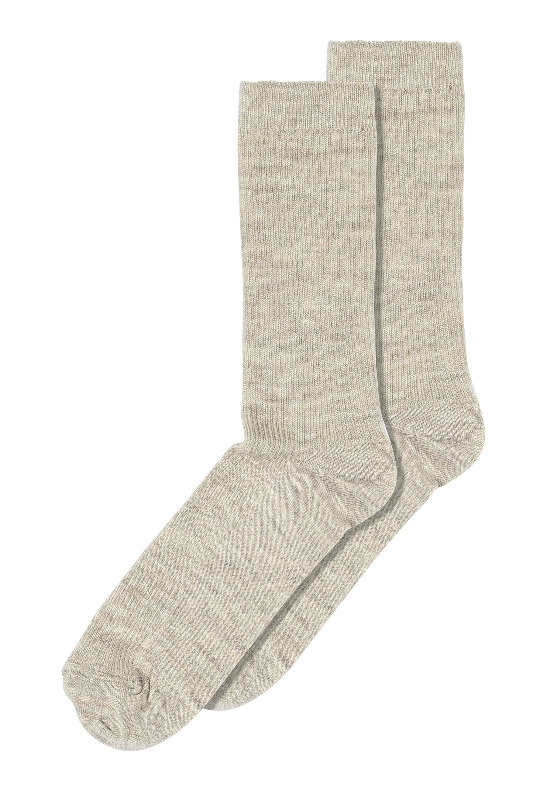 mpWoman  Fine Wool Rib strømper - creme