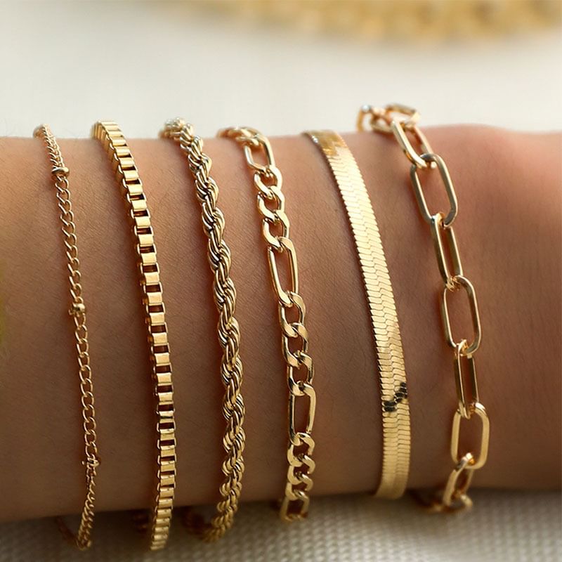 Joodii - Set van 6: Legering Armband (Diverse Ontwerpen)