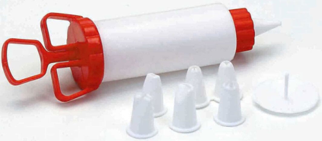 Garnierspritzen-Set 7-teilig Kunststoff weiß/rot