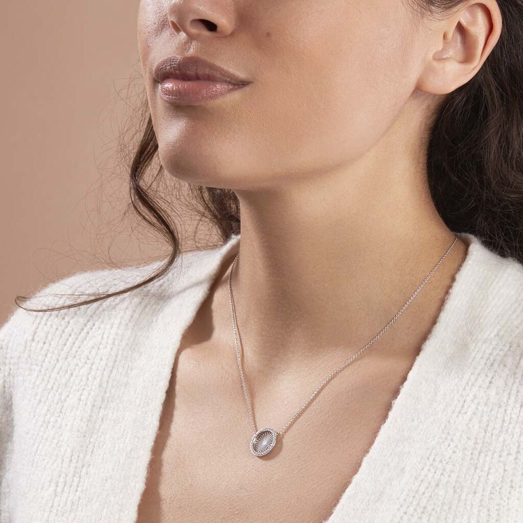 Collier Feliz Argent Blanc Oxyde De Zirconium