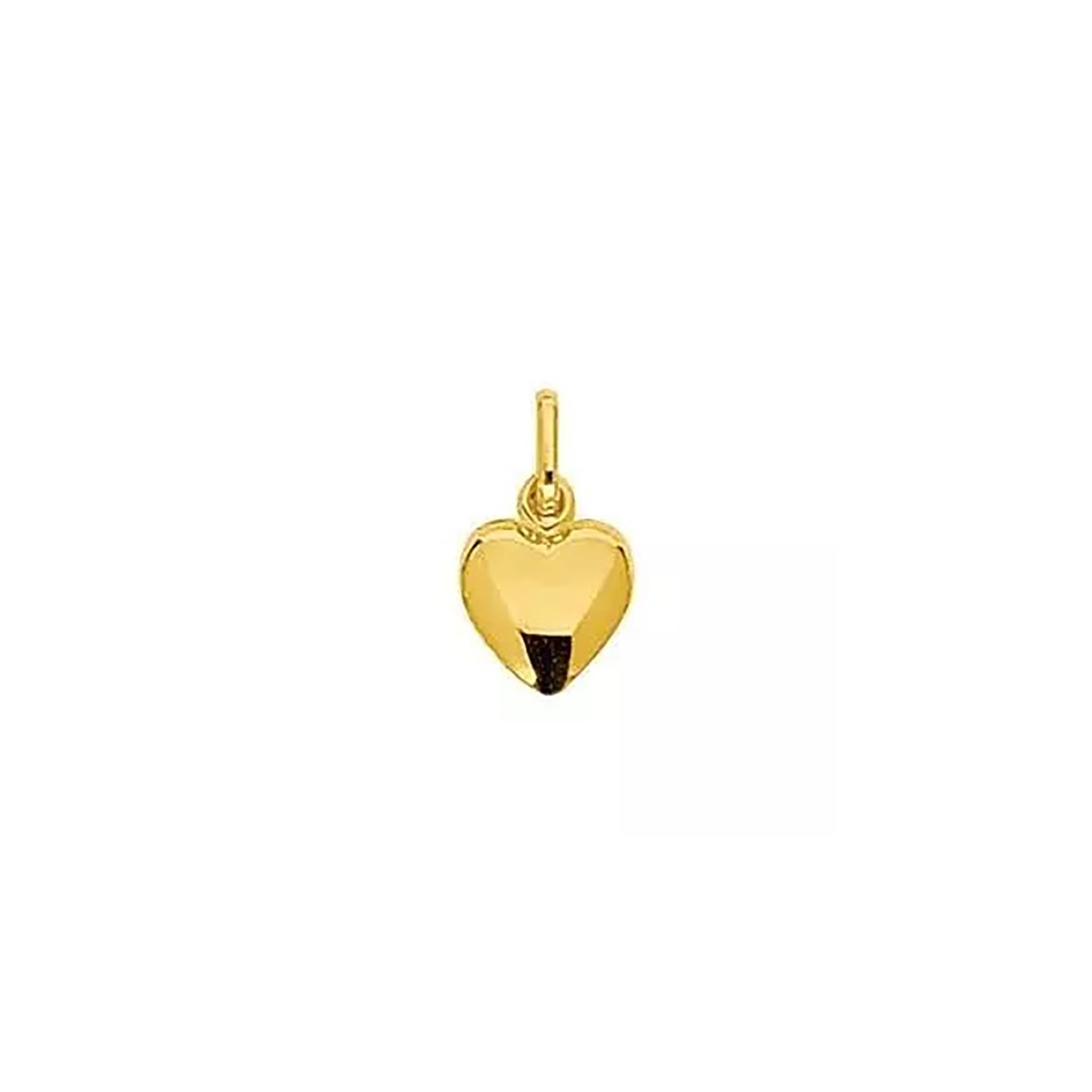 Pendentif coeur double coque or jaune 9 carats