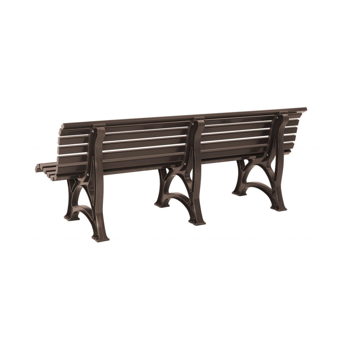 PROREGAL Jamaica tuinbank, 4-zits, bruin, hxbxd 80 x 200 x 64 cm, weerbestendig en uv-bestendig kunststof, parkbank, zitbank