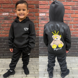 Icon bear crown set - zwart