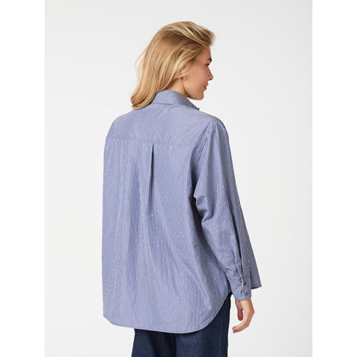 Neo Noir Dalma B Stripe Stone Skjorte, Dark Blue, 42