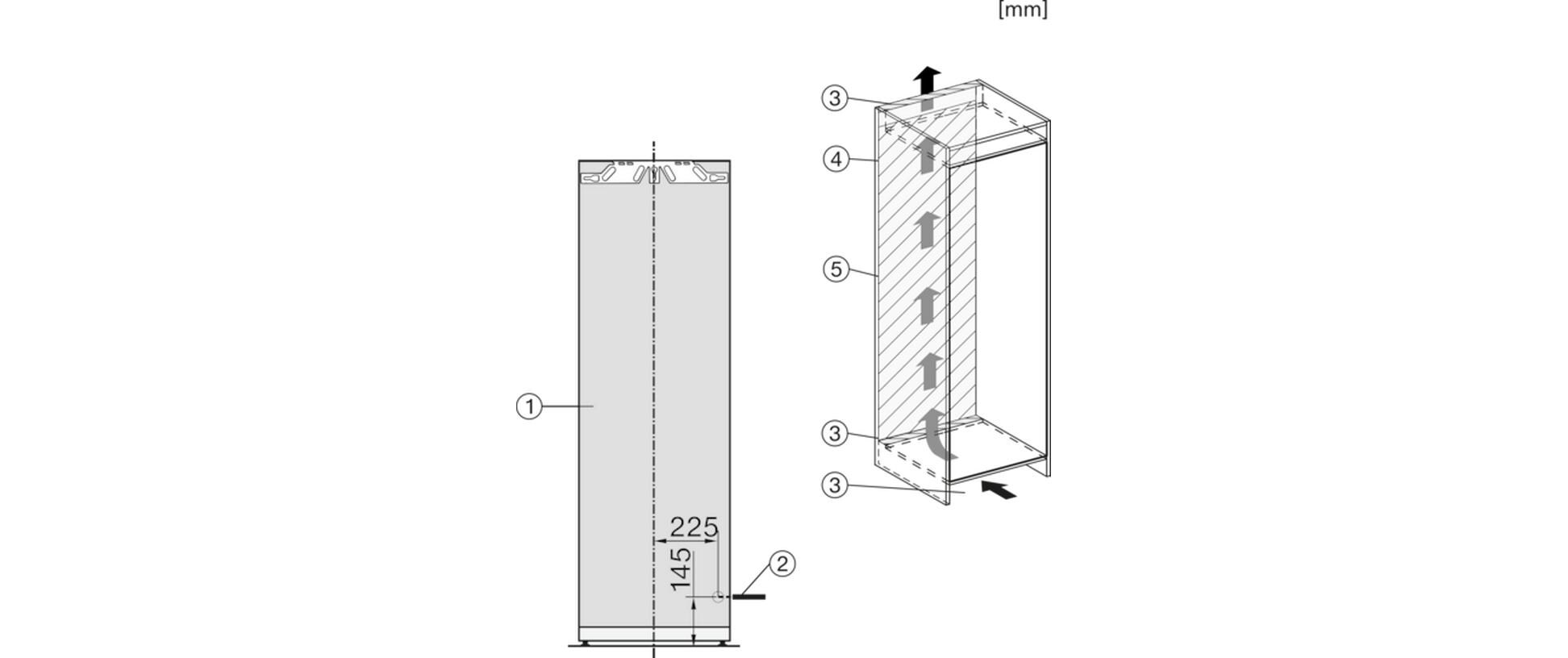 Einbaukühlschrank K 7778 C Rechts<br>Einbau-Kühlschrank mit PerfectFresh Active, FlexiLight 2.0 und 4 Sterne Gefrierfach