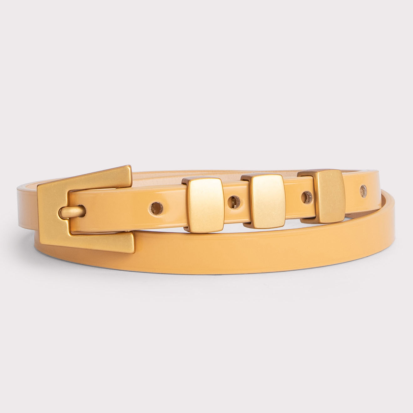 By Far Ceinture en Cuir Vic beige