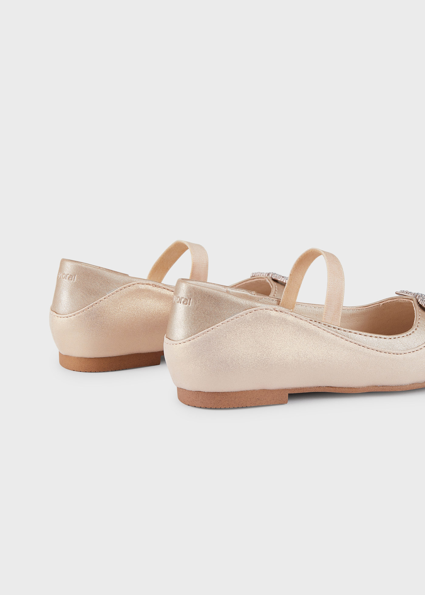 Sapatilhas de bailarina com laço de strass para meninas